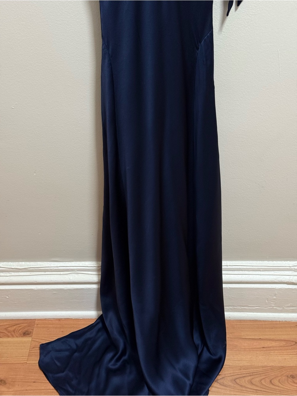 Reformation Pernille silk dress navy blue  maxi formal summer wedding guest NWT - Picture 6 of 12